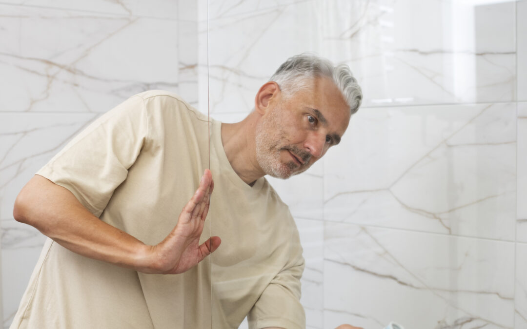 Nettoyage du calcaire sur la vitre de douche